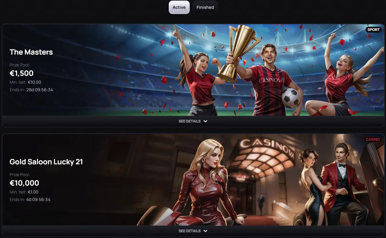 Anmeldung und Kontozugang bei Casinova Casino